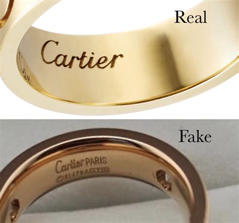 fake cartier ring gold|cartier love ring markings.